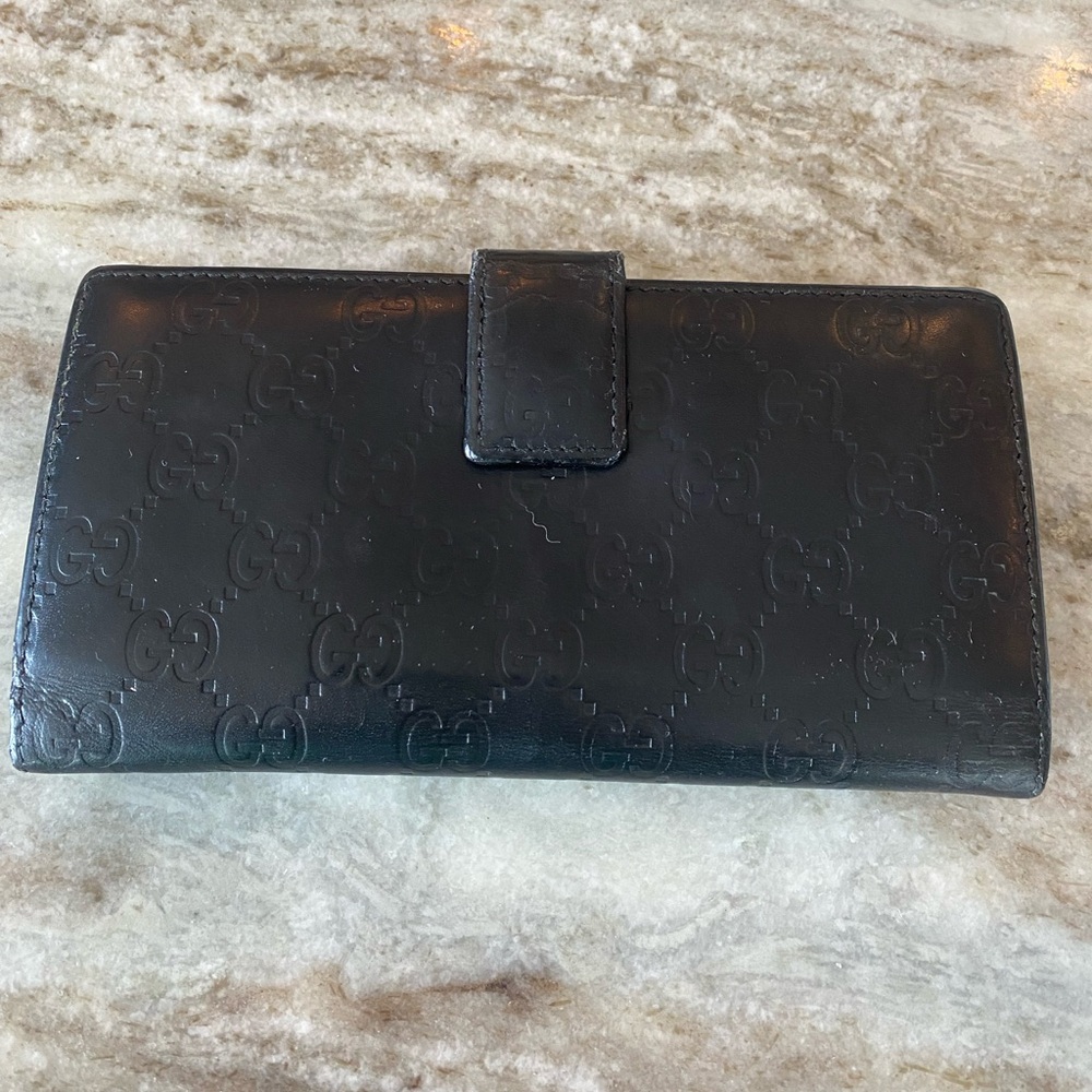 Gucci Black Guccissima Wallet w/ Dustbag & Box - Picture 4 of 12